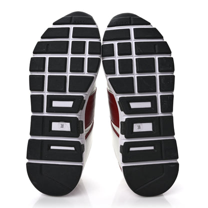 Gucci Calfskin Womens Interlocking G Sneakers 38 White Rosso 5 of 9