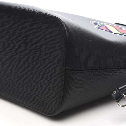 Louis Vuitton Epi Stickers Neverfull MM Black 9 of 10