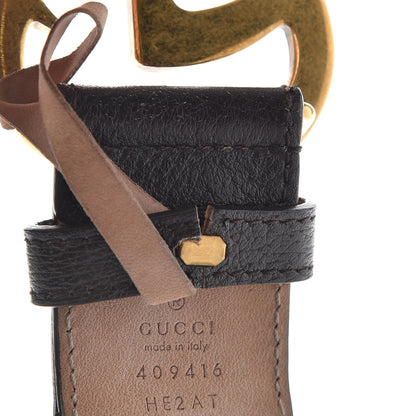 Gucci Nylon Textured Calfskin Double G Web 40mm Belt 85 34 Green Red Dark Cocoa 8 of 8