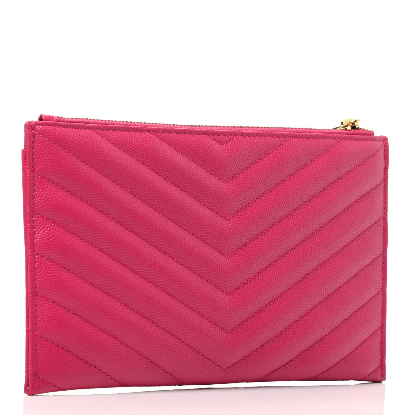 Grain De Poudre Chevron Monogram Bill Pouch Fresh Fuxia