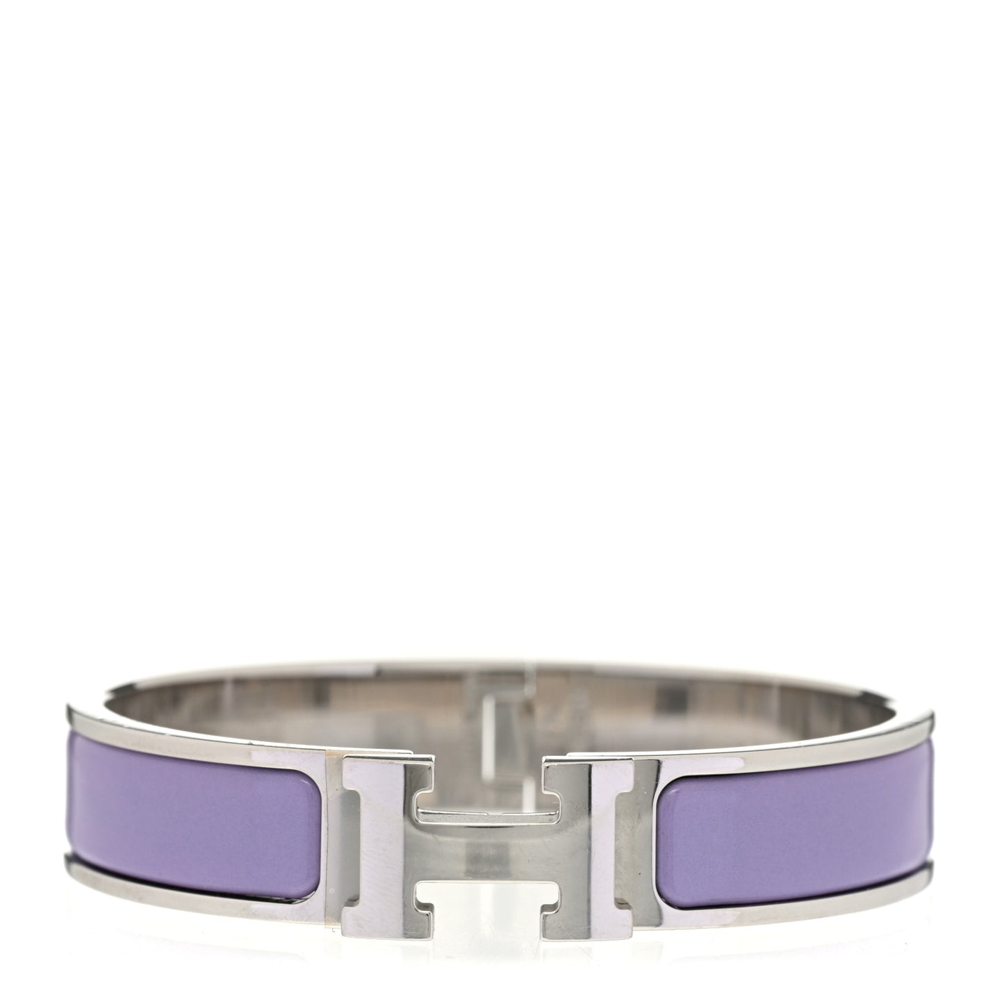 Enamel Narrow Clic Clac H Bracelet PM Lilas