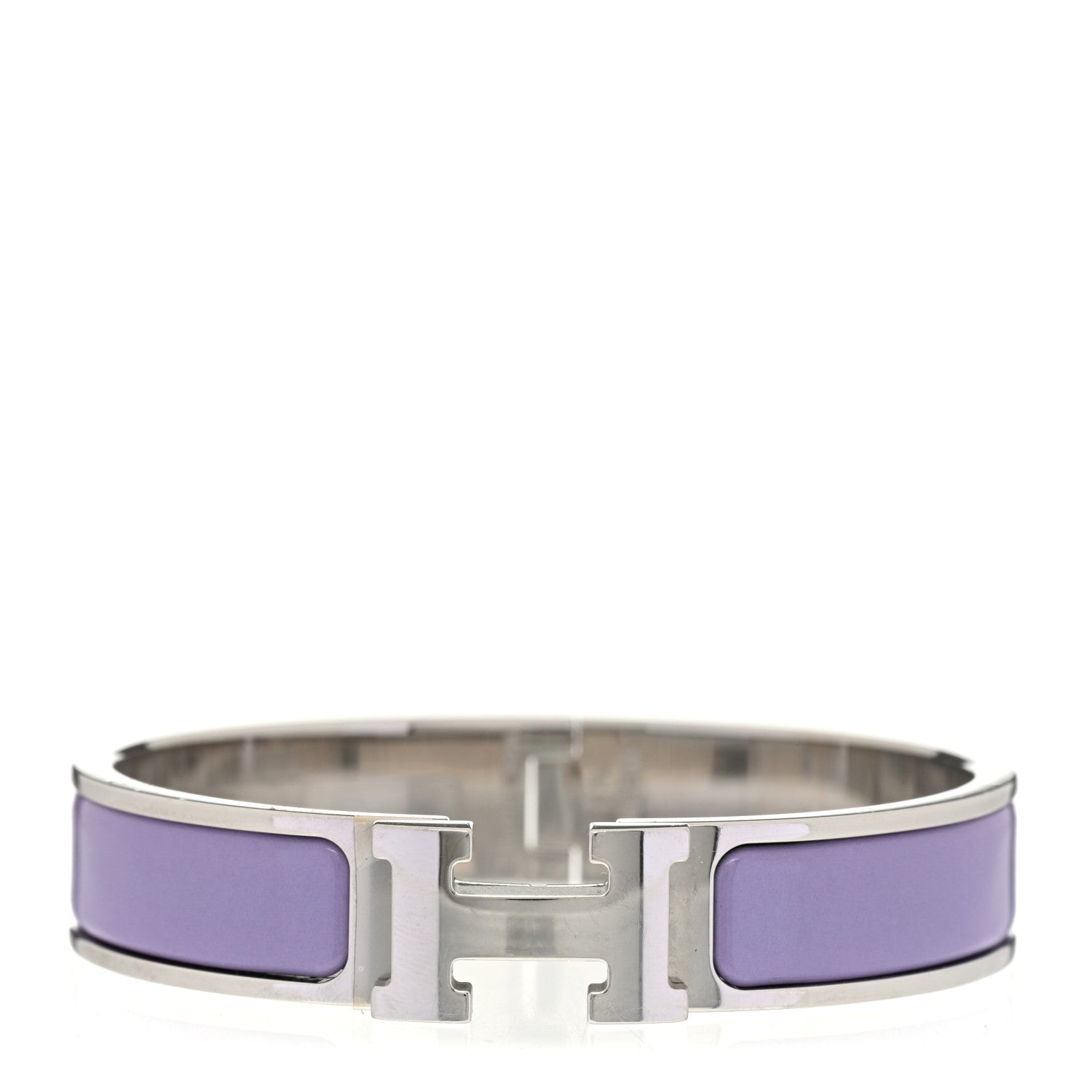 Hermes Enamel Narrow Clic Clac H Bracelet PM Lilas 1 of 5