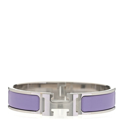 Hermes Enamel Narrow Clic Clac H Bracelet PM Lilas 1 of 5