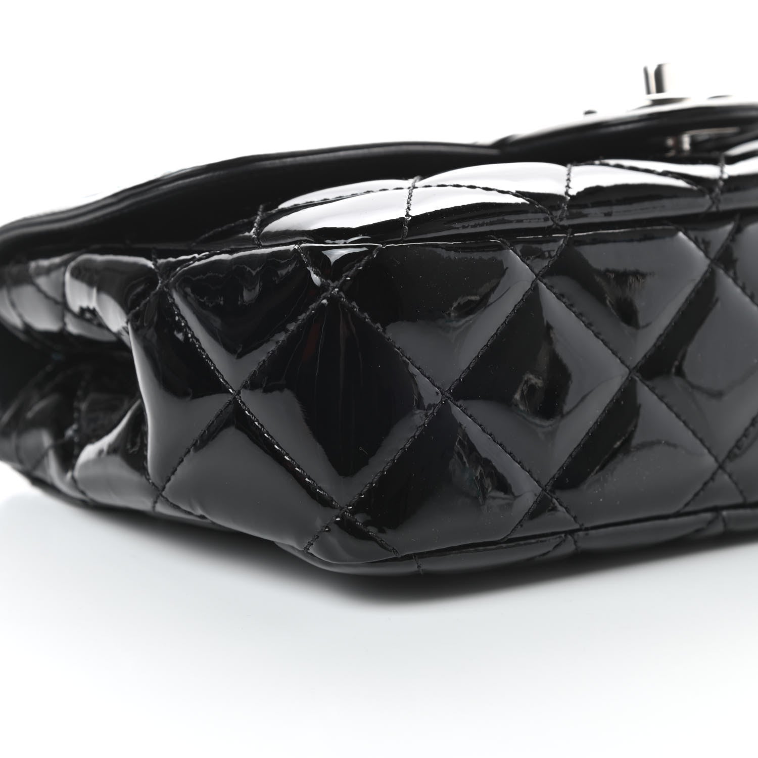 Chanel Patent Quilted Small Coco Shine Flap Black 9 of 10