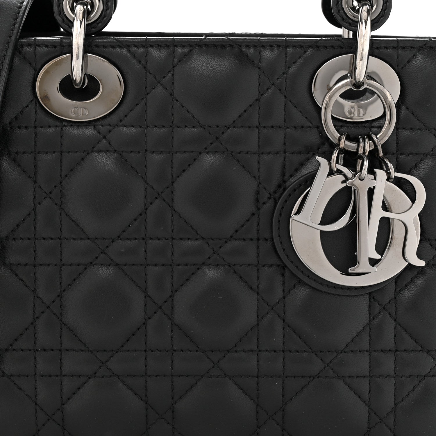 Christian Dior Lambskin Cannage Small My ABCDior Lady Dior Black 8 of 10