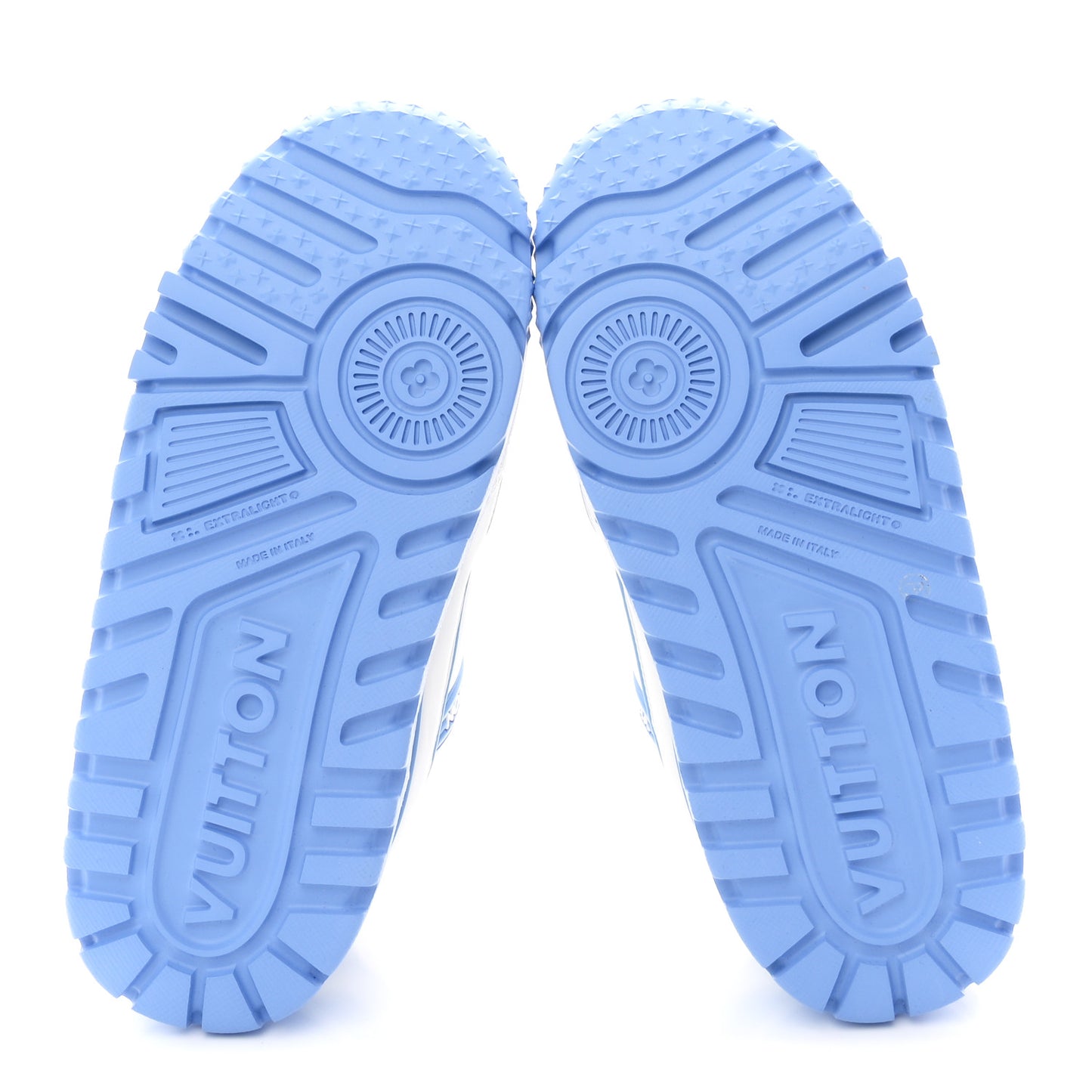 Calfskin Womens LV Trainer Maxi Sneakers 38 Bleu Ciel