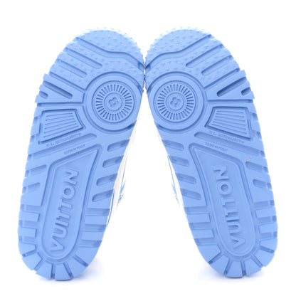 Louis Vuitton Calfskin Womens LV Trainer Maxi Sneakers 38 Bleu Ciel 6 of 12