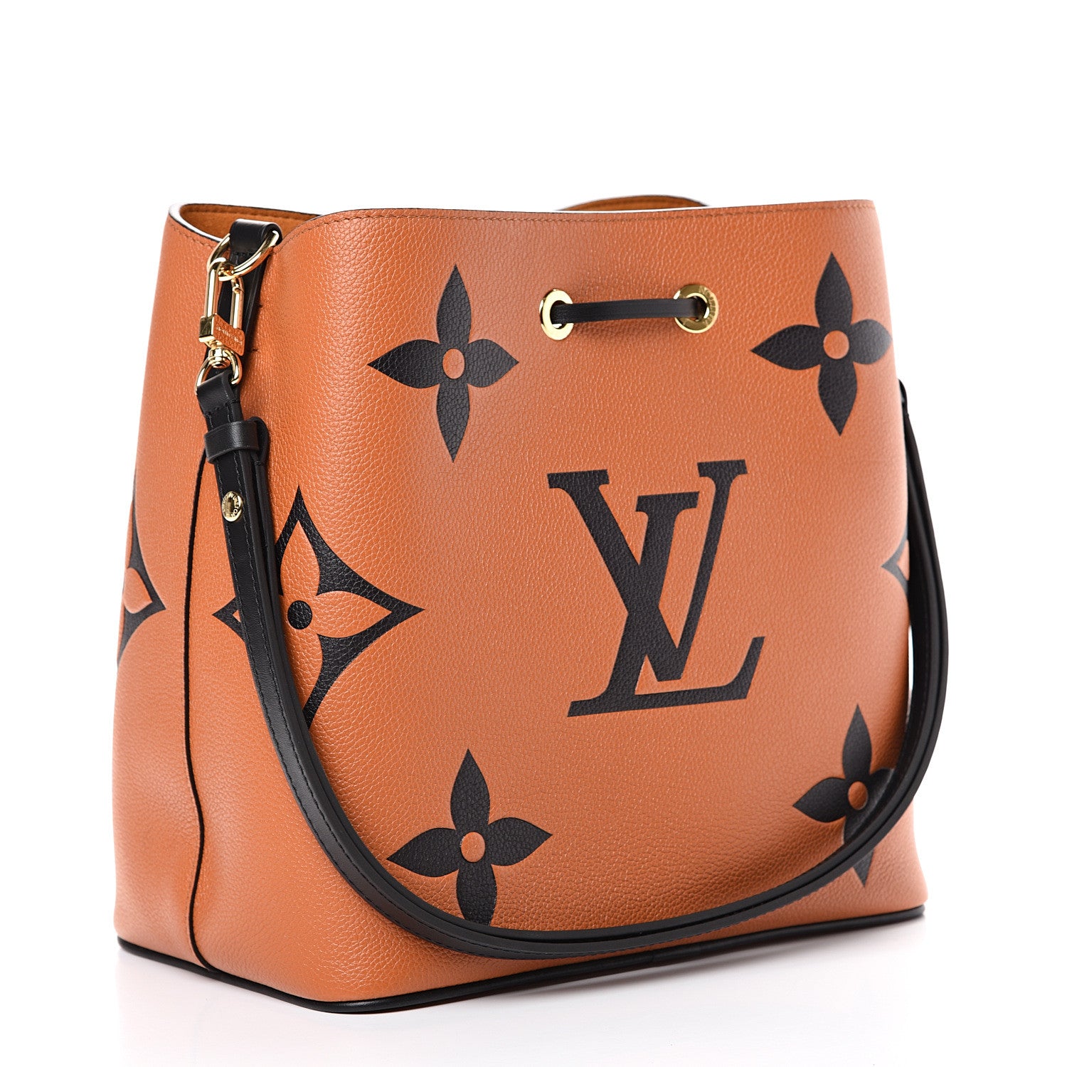 Louis Vuitton Empreinte Monogram Giant Crafty Neonoe MM Caramel Black 3 of 11