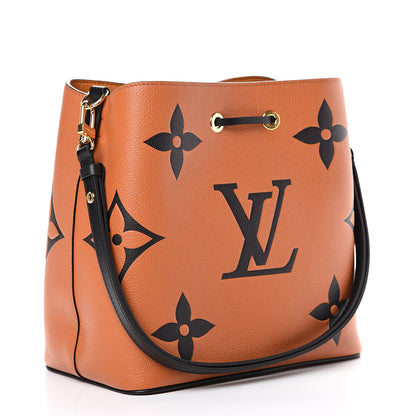 Louis Vuitton Empreinte Monogram Giant Crafty Neonoe MM Caramel Black 3 of 11
