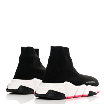 Balenciaga Neoprene Knit Womens Speed Sneakers 35 Black Pink 4 of 12