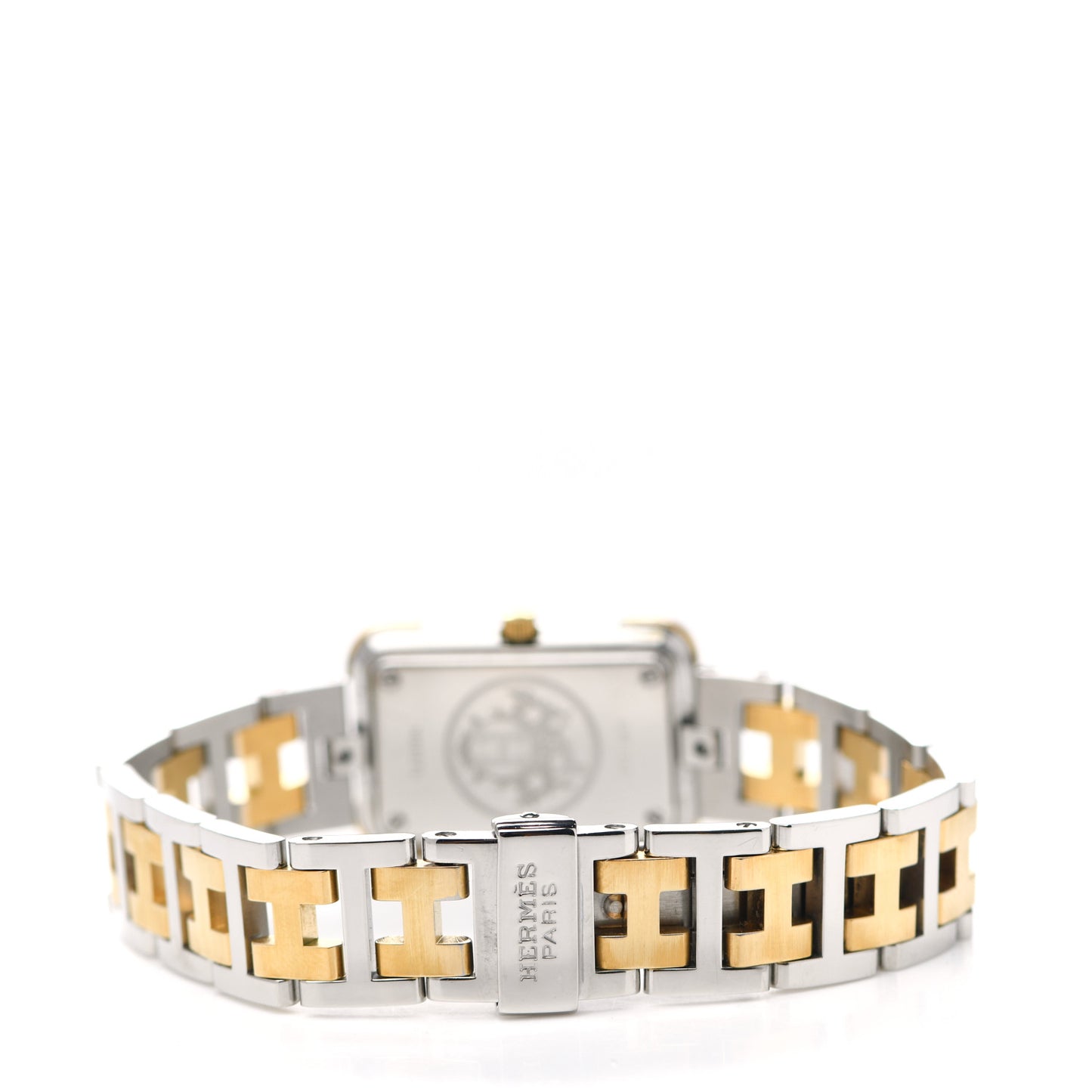 Stainless Steel 18mm Rectangle Croisiere Quartz Watch Gold