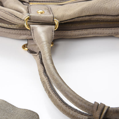 Prada Cervo Deerskin East West Top Handle Bag Pomice 16 of 28