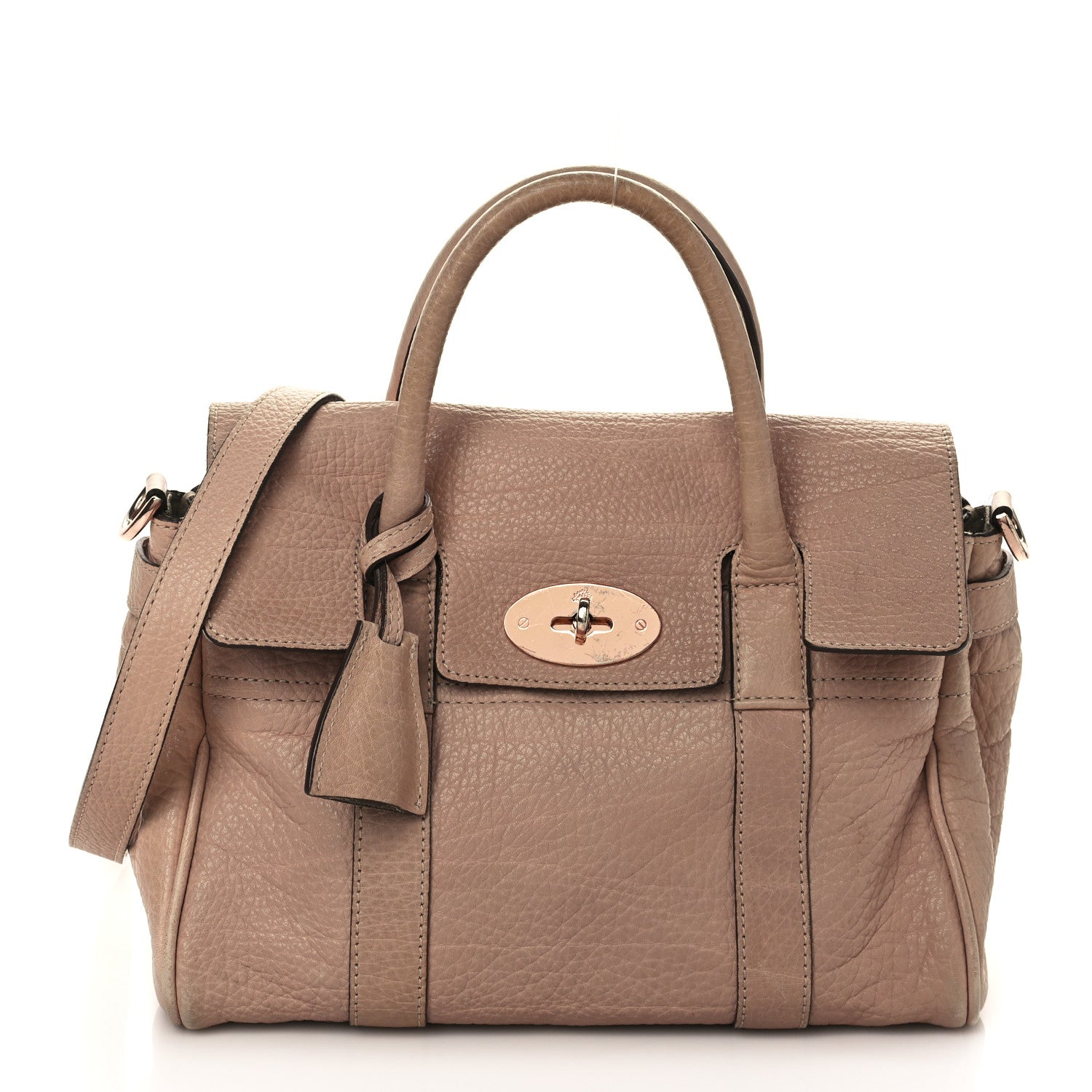 Mulberry Classic Grain Small Bayswater Satchel Rosewater 1 of 16