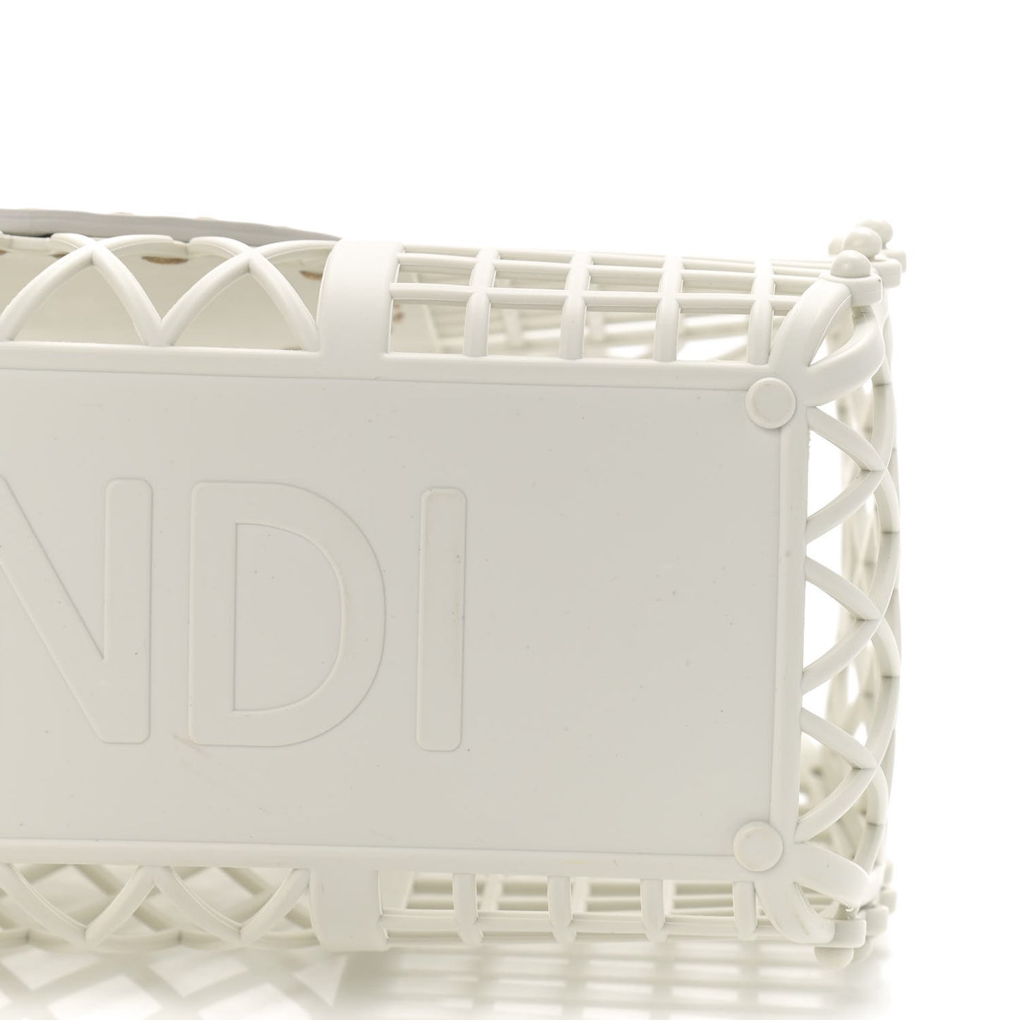 Recycled Plastic Vitello Liberty Matte Small Fendi Basket White Ice