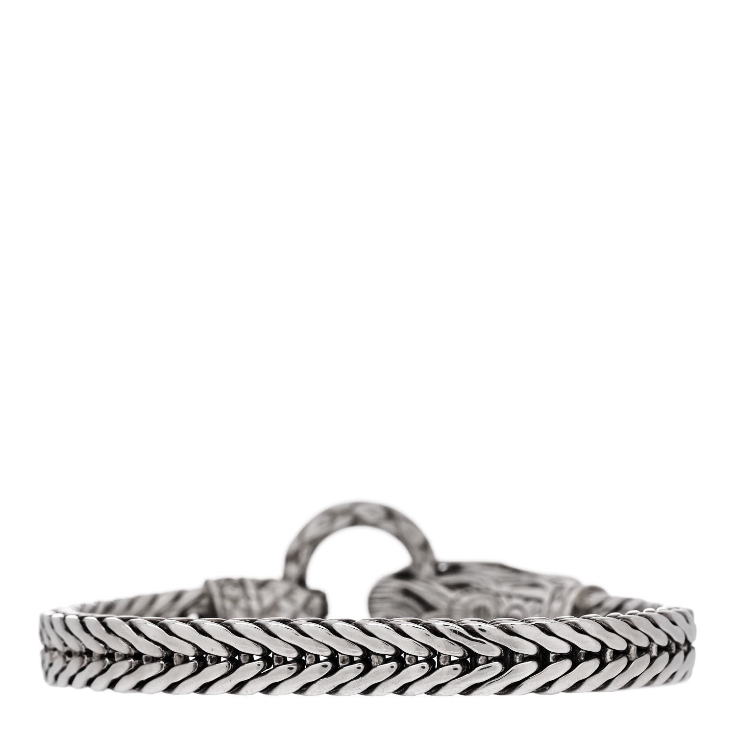 John Hardy JOHN HARDY Sterling Silver Black Sapphire Legends Naga Station Bracelet 3 of 4