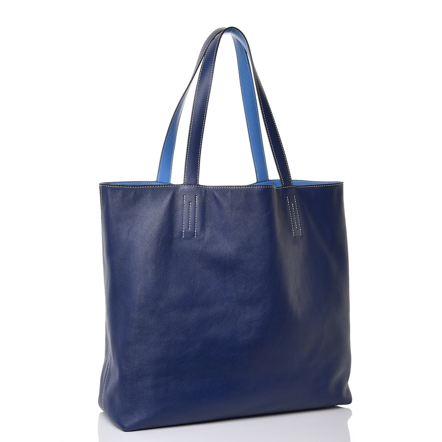 Veau Sikkim Double Sens 45 Tote Bleu Sapphire Paradis