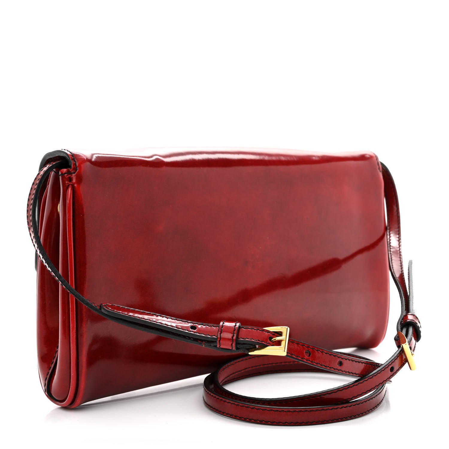 Prada Spazzolato Crossbody Bag Scarlatto Fume 3 of 15