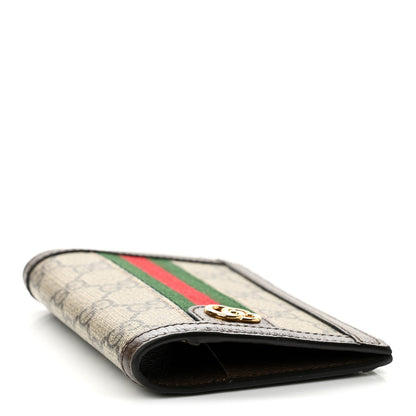 Gucci GG Supreme Monogram Web Ophidia Passport Case Beige New Acero 4 of 8
