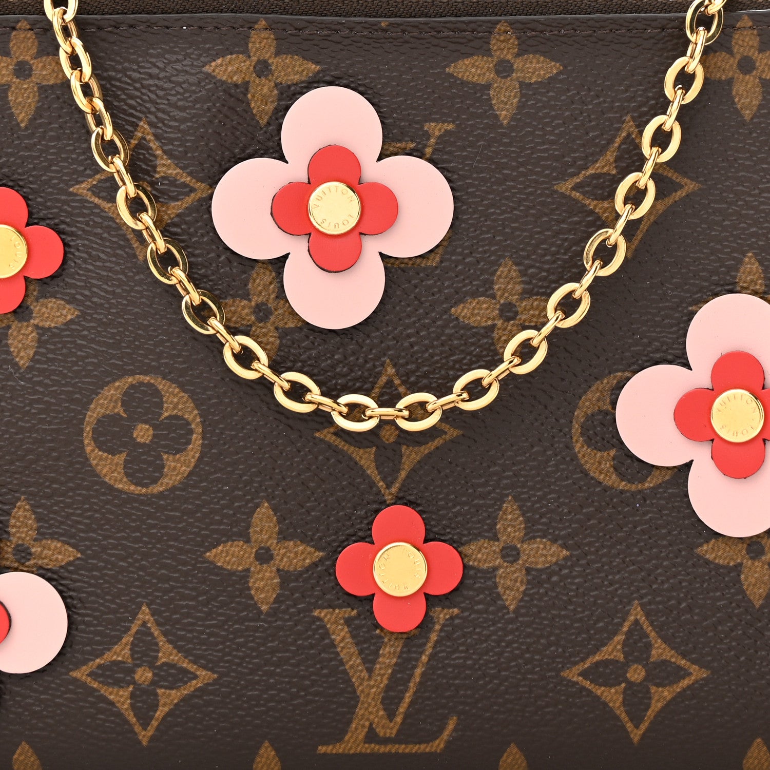 Louis Vuitton Monogram Blooming Flowers Double Zip Pochette