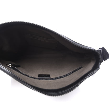 Gucci GG Supreme Monogram Flat Messenger Bag Black 4 of 10