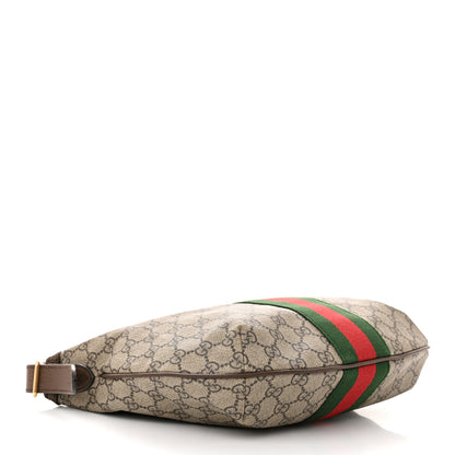 Gucci GG Supreme Monogram Web Small Ophidia Half Moon Hobo Brown 4 of 13