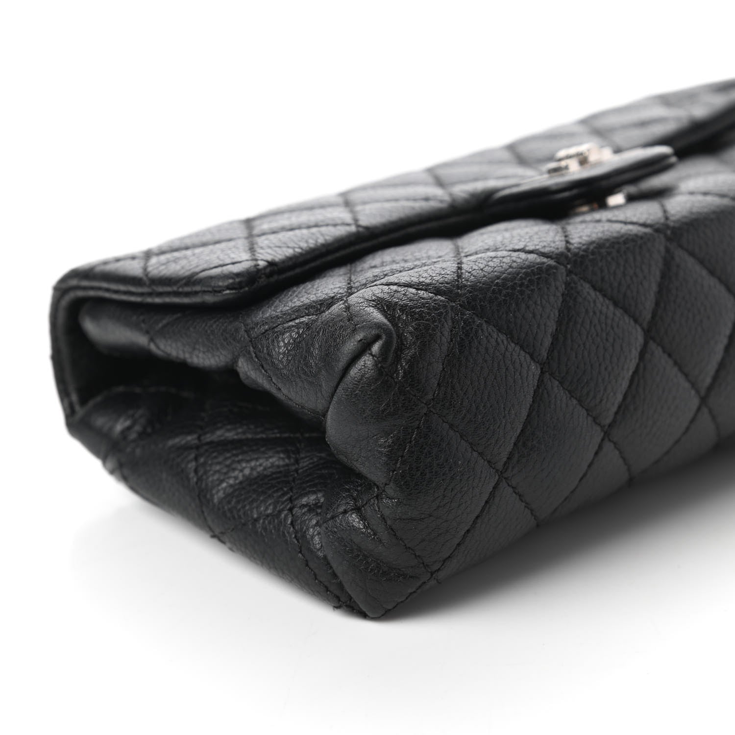Chanel Grained Calfskin Quilted 2.55 Reissue Flap Belt Bag Clutch Black 6 of 11