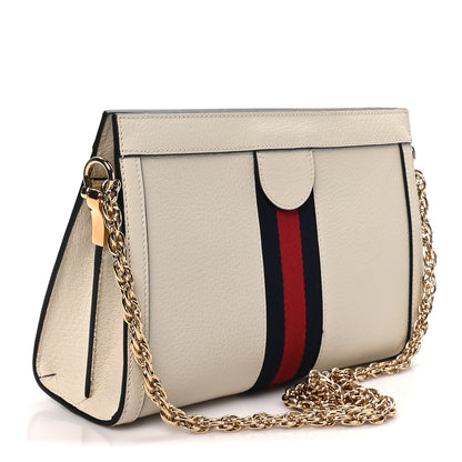 Gucci Textured Calfskin Web Small Ophidia Chain Shoulder Bag Mystic White 3 of 10