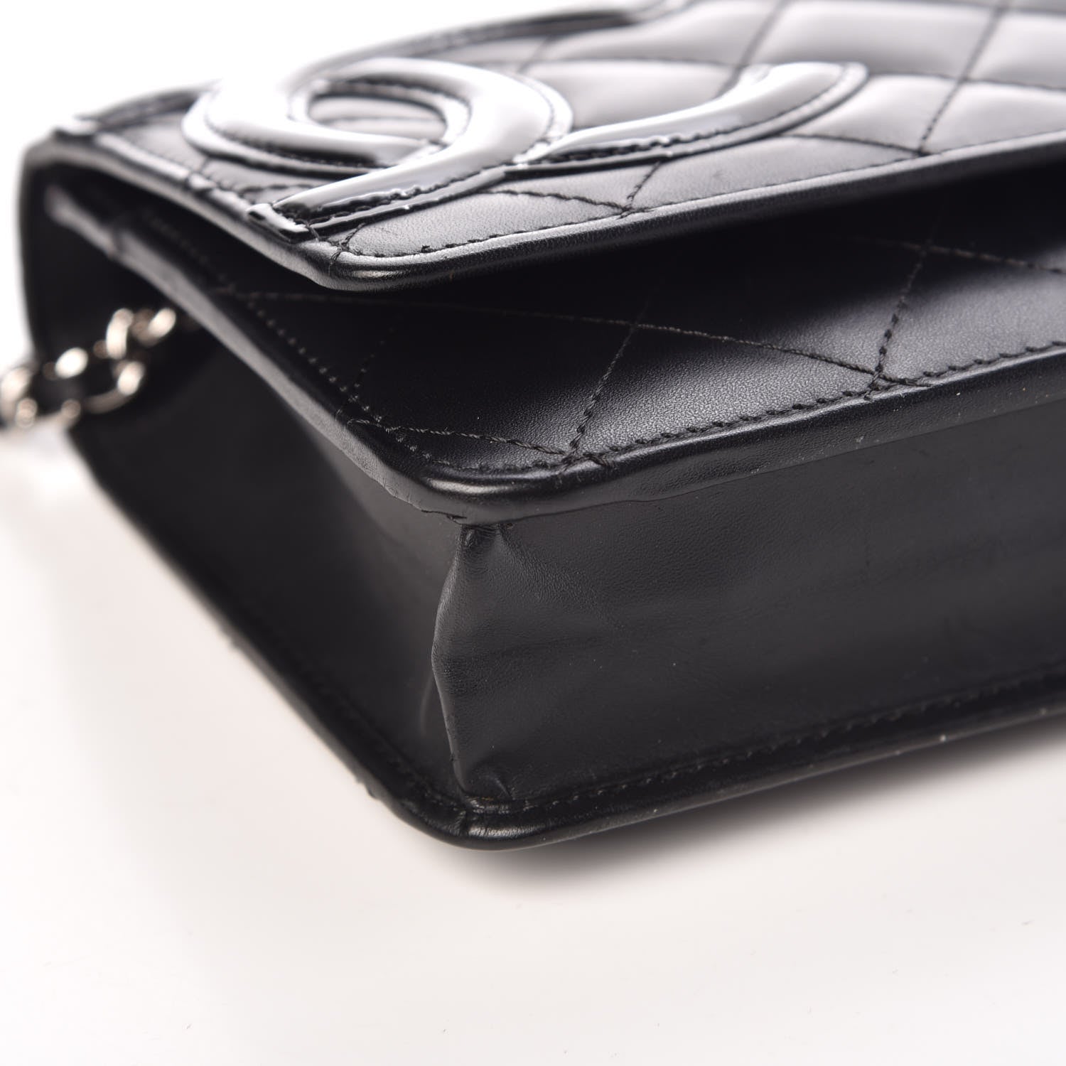 Chanel Calfskin Quilted Cambon Wallet On Chain WOC Black 9 of 10