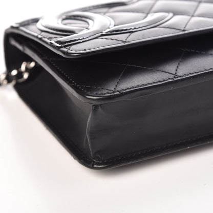 Chanel Calfskin Quilted Cambon Wallet On Chain WOC Black 9 of 10