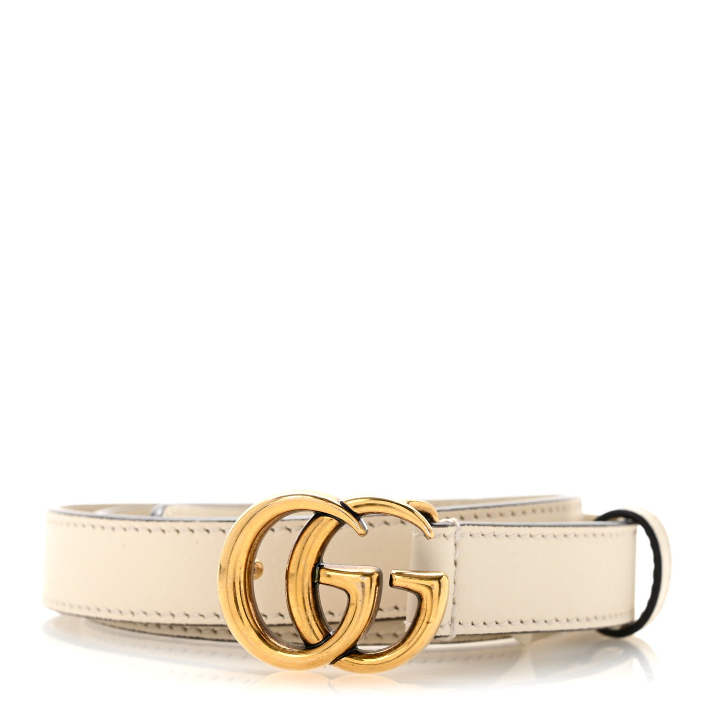 Calfskin Double G 20mm Belt 75 30 Mystic White