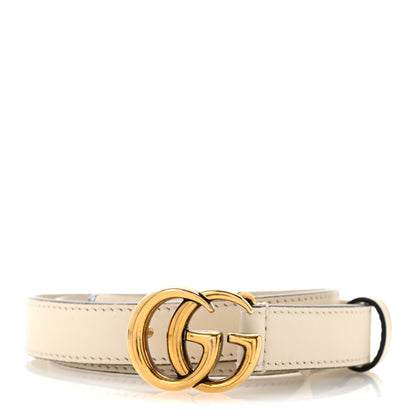 Gucci Calfskin Double G 20mm Belt 75 30 Mystic White 1 of 7