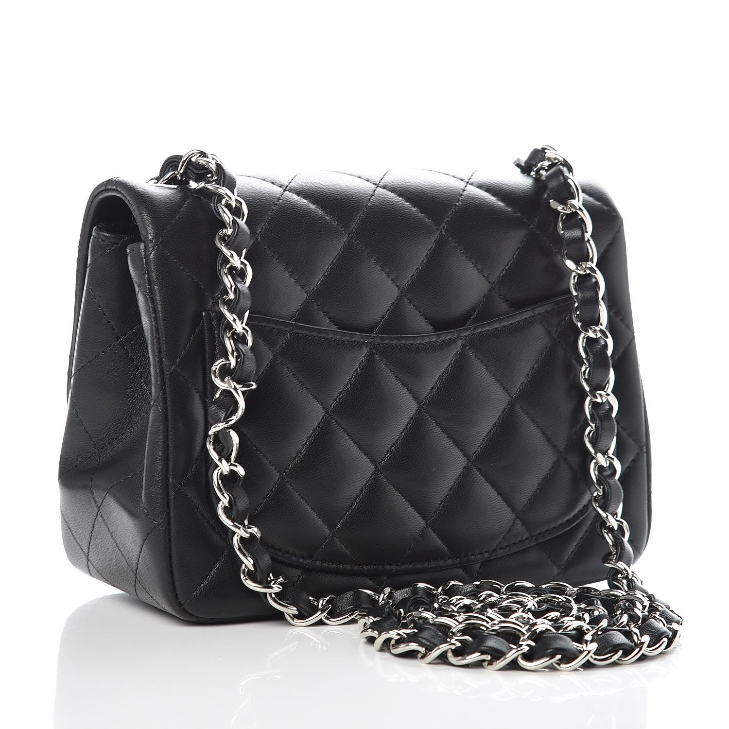 Chanel Lambskin Quilted Mini Square Flap Black 3 of 10