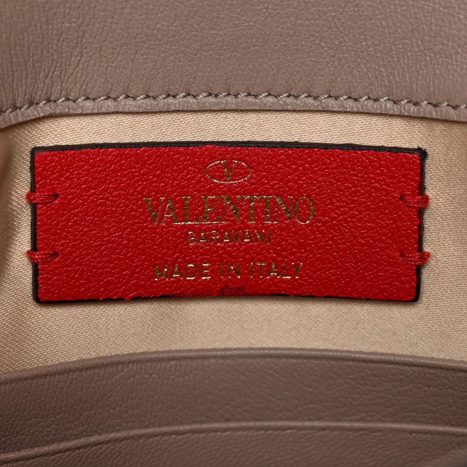 Valentino Garavani Metallic Calfskin Medium Rockstud Envelope Flat Wristlet Pouch Sahara 6 of 8