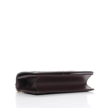 Christian Dior Grained Calfskin Medium Diorama Flap Bag Amaranth 4 of 10