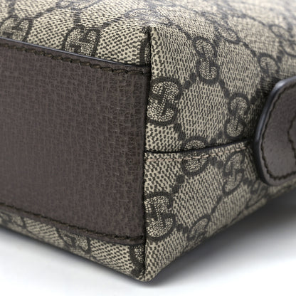 Gucci GG Supreme Monogram Textured Dollar Calfskin Web Small Ophidia Dome Shoulder Bag Beige Ebony New Acero 11 of 11
