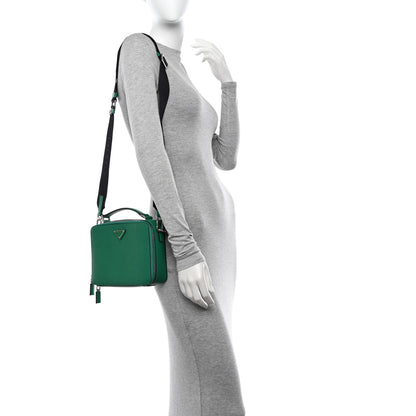 Prada Saffiano Travel Medium Brique Crossbody Bag Mango 3 of 12