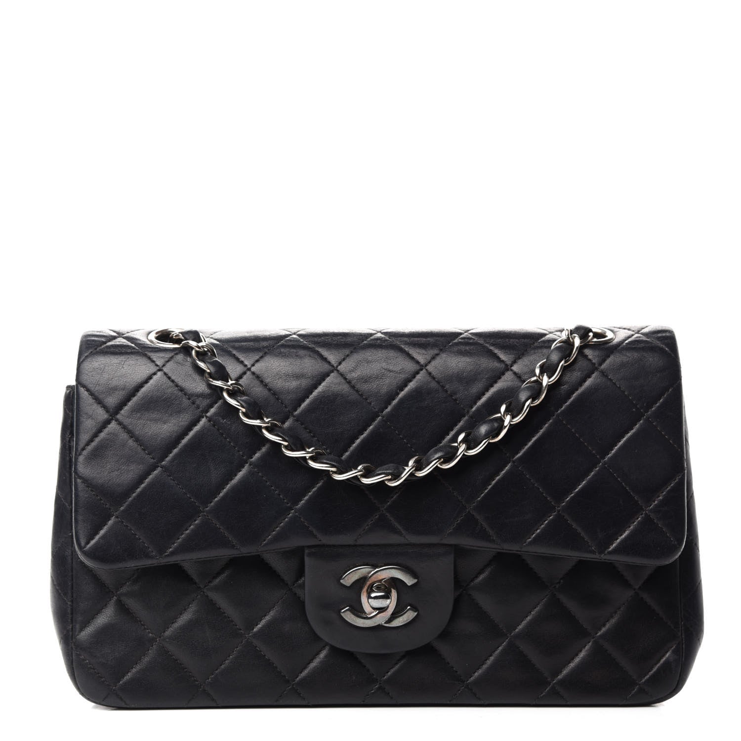Chanel Lambskin Quilted Small Double Flap Black 1 of 14
