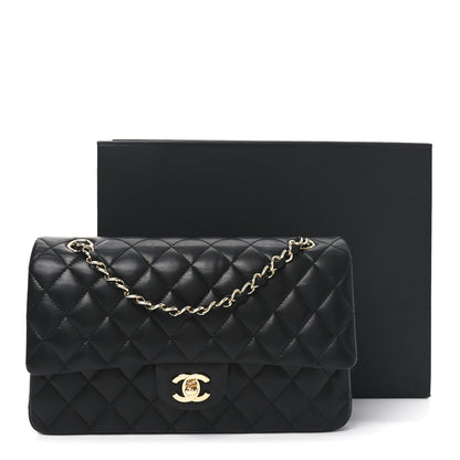 Chanel Lambskin Quilted Medium Double Flap Black 11 of 11