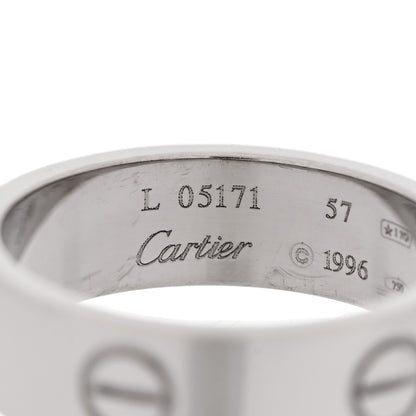 Cartier 18K White Gold 5.5mm LOVE Ring 57 8 4 of 5