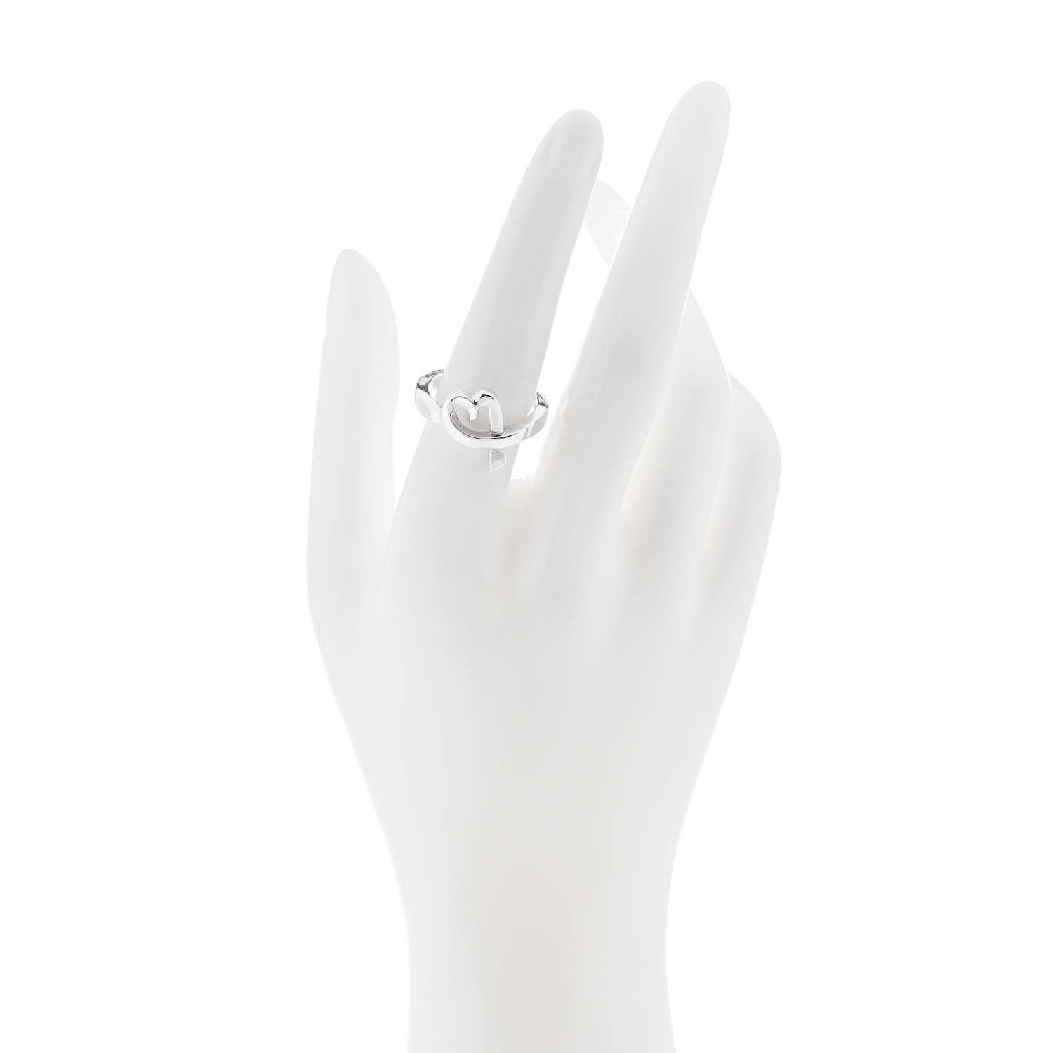 Tiffany Sterling Silver Paloma Picasso Loving Heart Ring 56 7.5 2 of 5