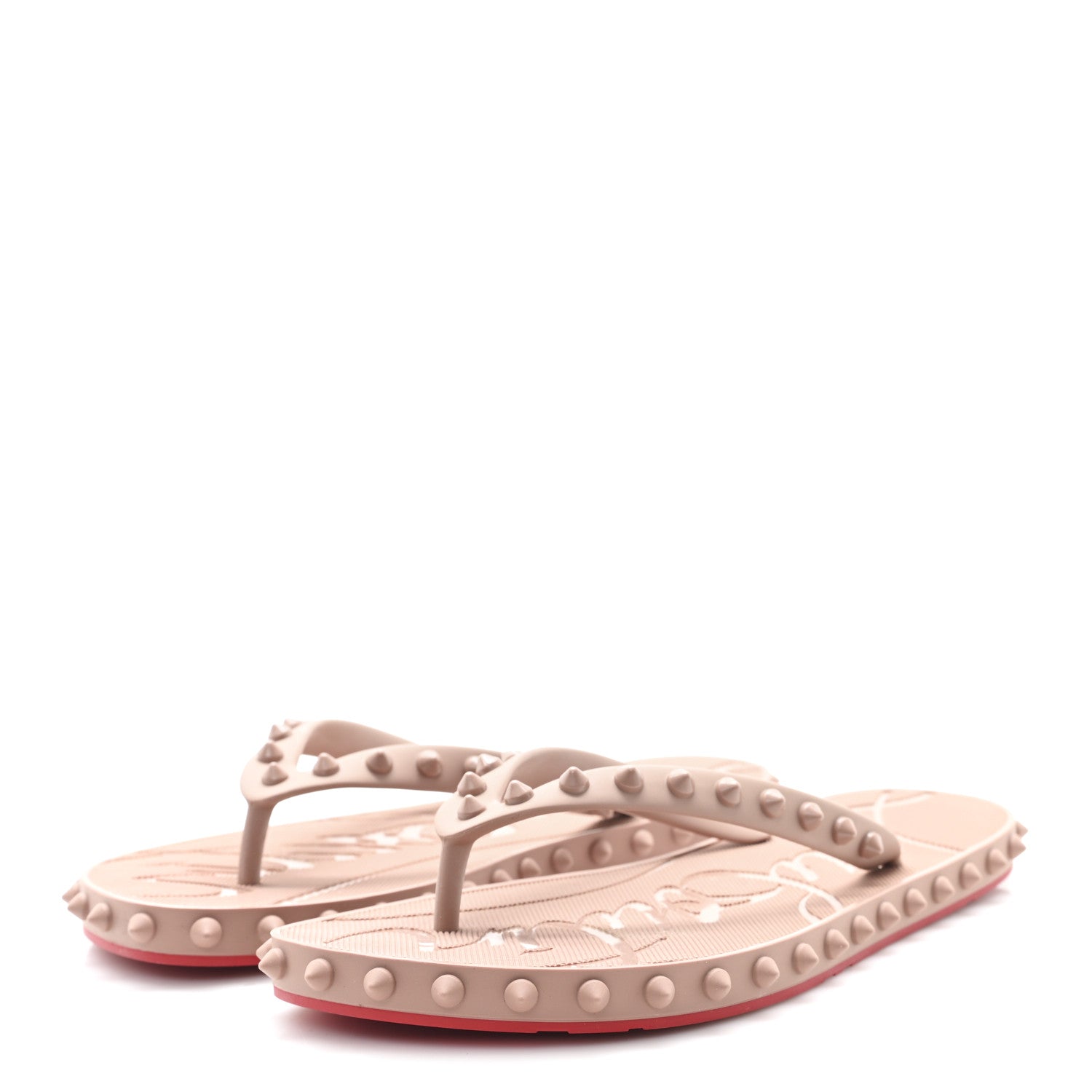 Christian Louboutin Rubber Spike Super Loubi Donna Flip Flop 36 Romance 4 of 7