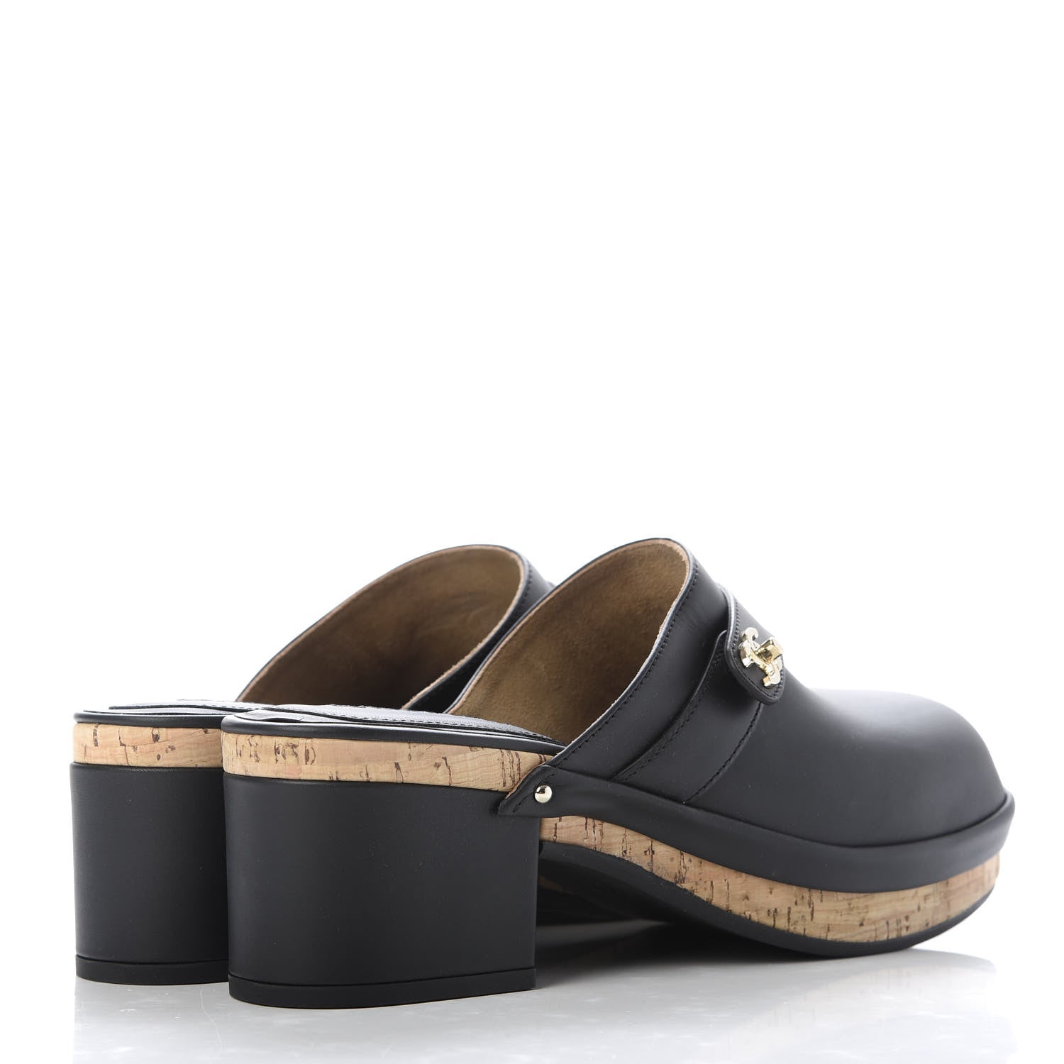 Chanel Calfskin CC Turn Lock Clog 39 Black 4 of 9