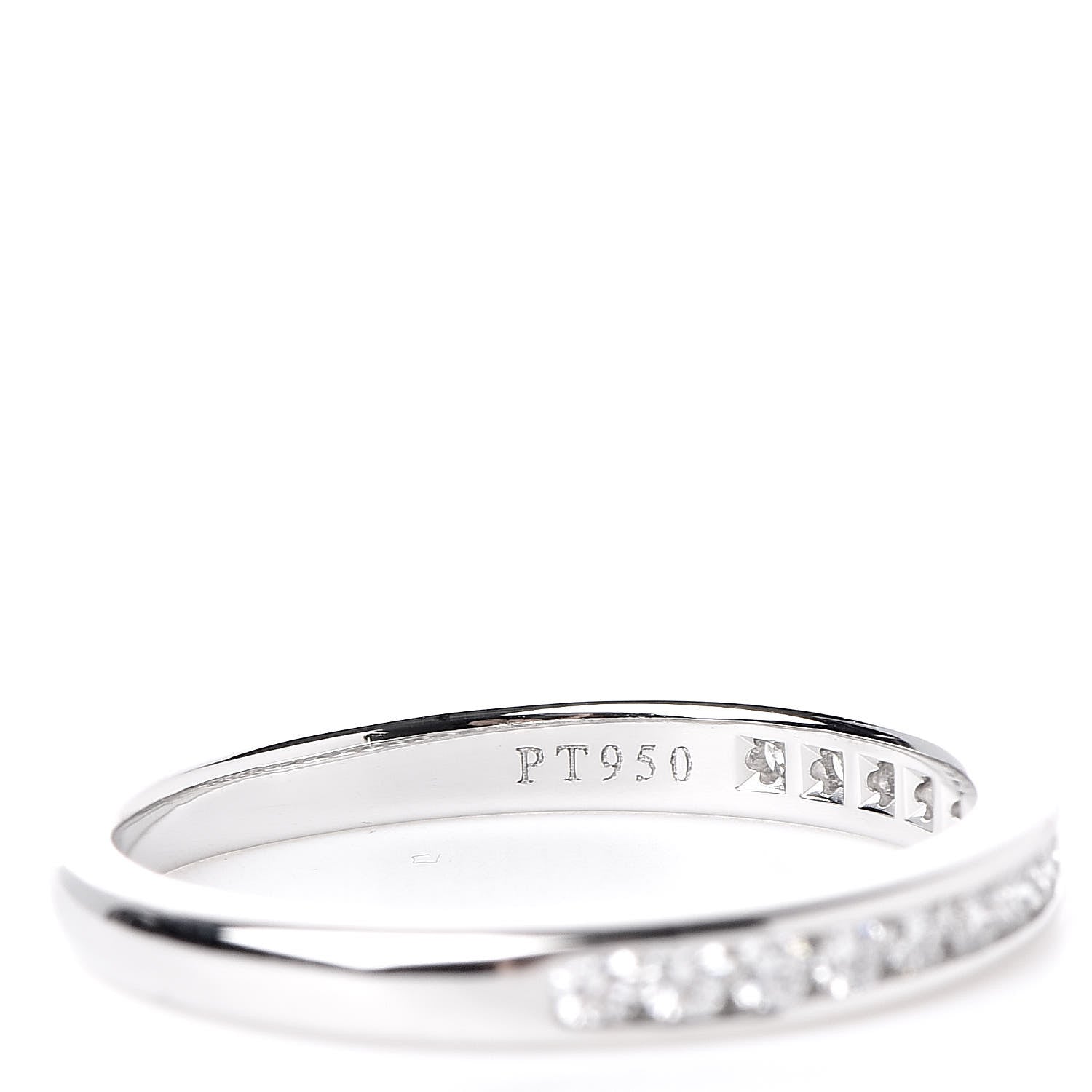 Tiffany Platinum Diamond .22ctw Half Circle Wedding Band Ring 52 6 6 of 6