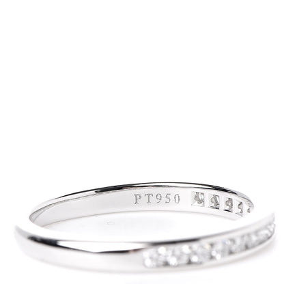 Tiffany Platinum Diamond .22ctw Half Circle Wedding Band Ring 52 6 6 of 6