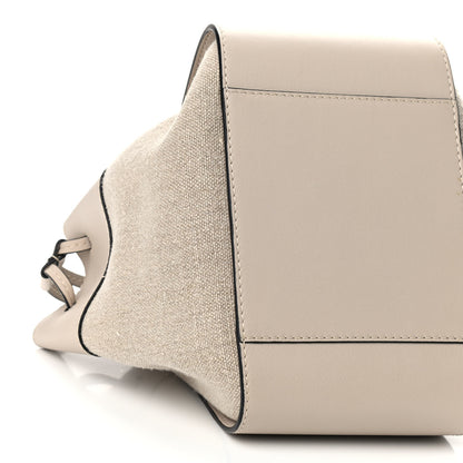 Loewe Calfskin Canvas Mini Hammock Shoulder Bag Natural Light Oat 6 of 11