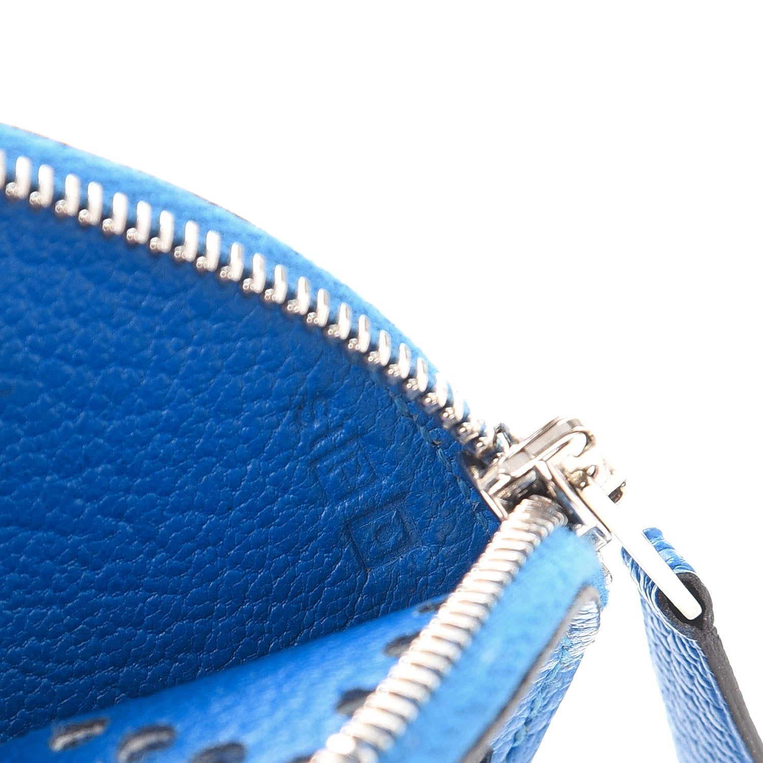 Hermes Chevre Mysore Evelyne Coin Purse Bleu Hydra 9 of 9