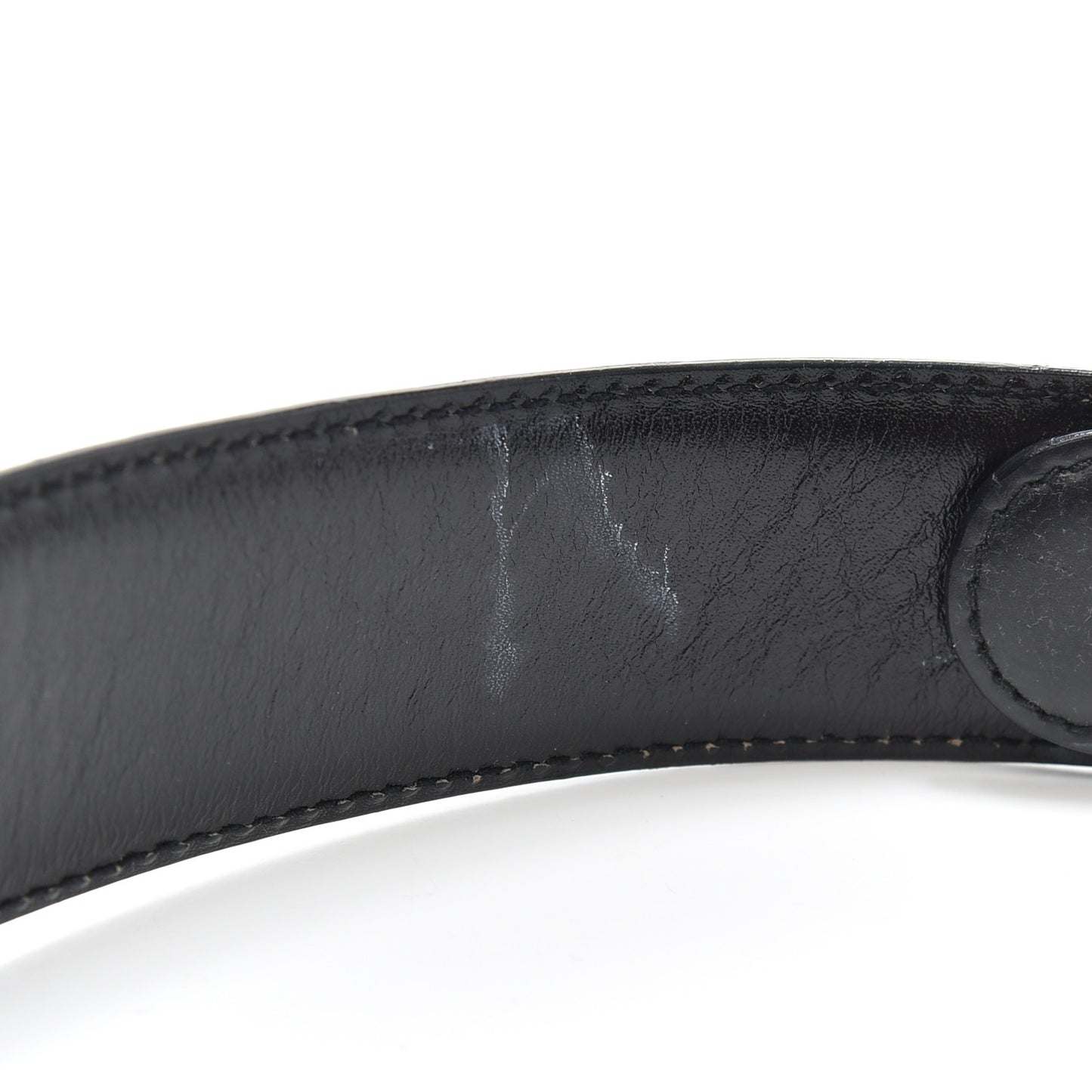 Calfskin Horsebit Selleria Belt 75 30 Black