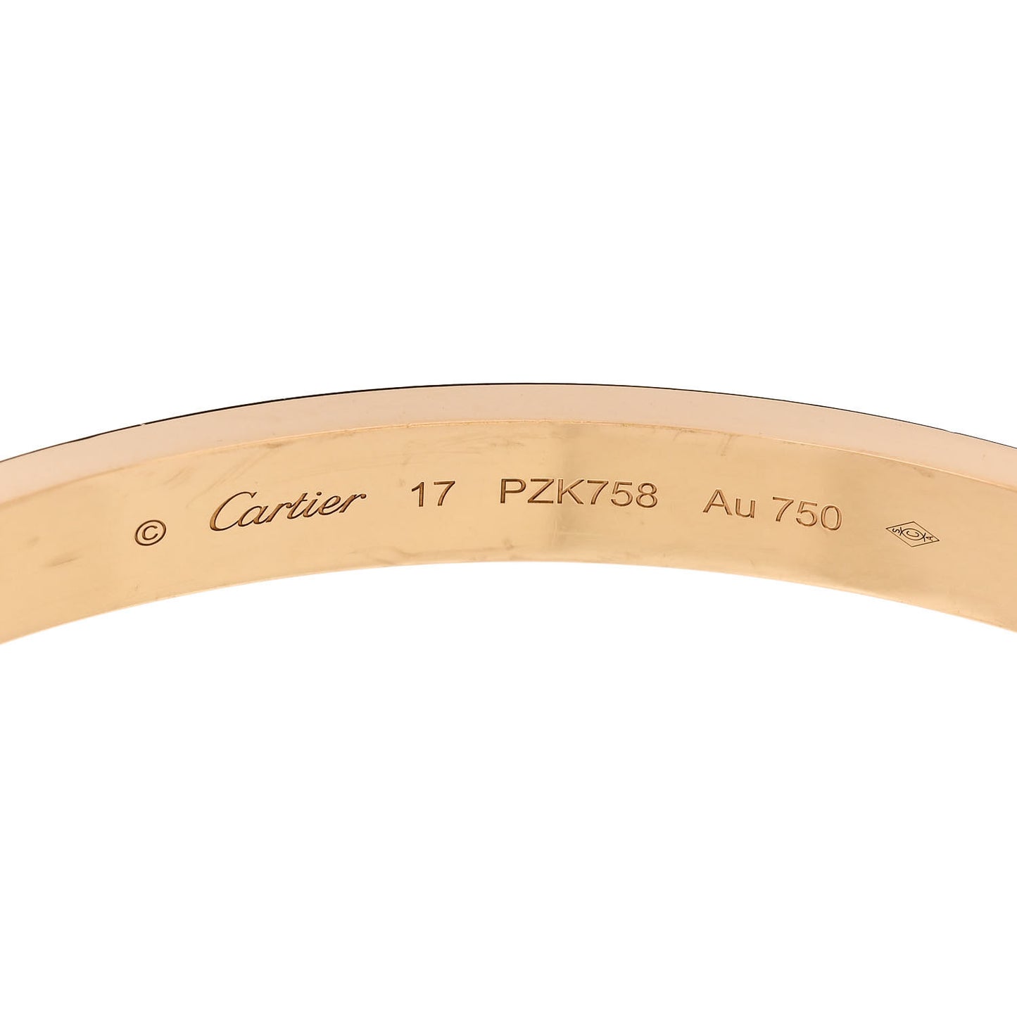 18K Yellow Gold LOVE Bracelet 17