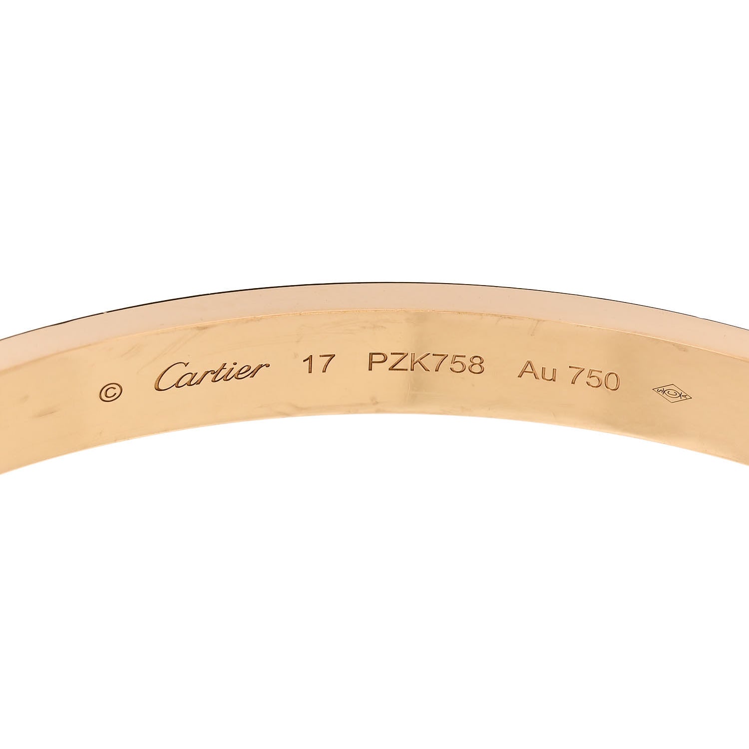 Cartier 18K Yellow Gold LOVE Bracelet 17 4 of 5