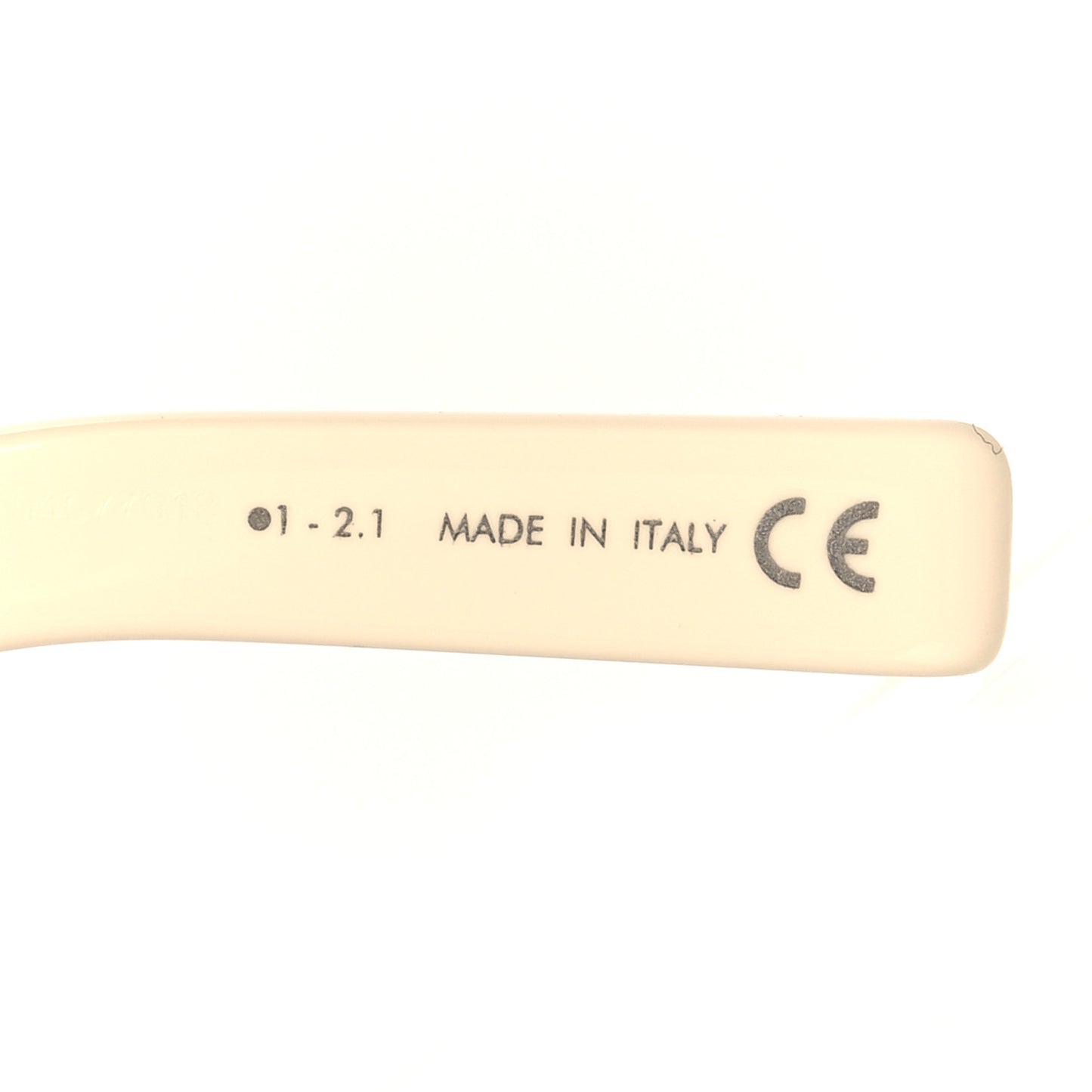 Acetate Rectangular CD Diamond S1I Sunglasses Ivory
